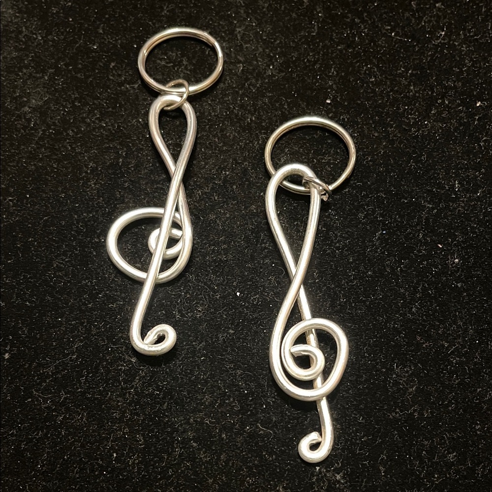 Silver Treble Clef His & Hers Ley Chain